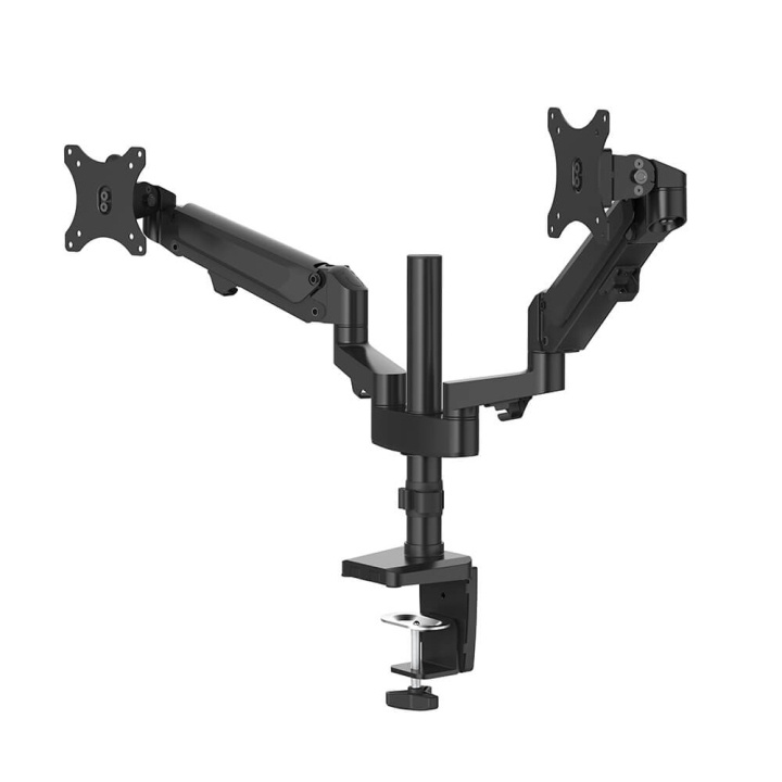 Hama Monitor Holder Performer Twin Black ryhmässä TIETOKOONET & TARVIKKEET / Näytöt / Näytön jalustat ja kiinnikkeet @ TP E-commerce Nordic AB (C15476)