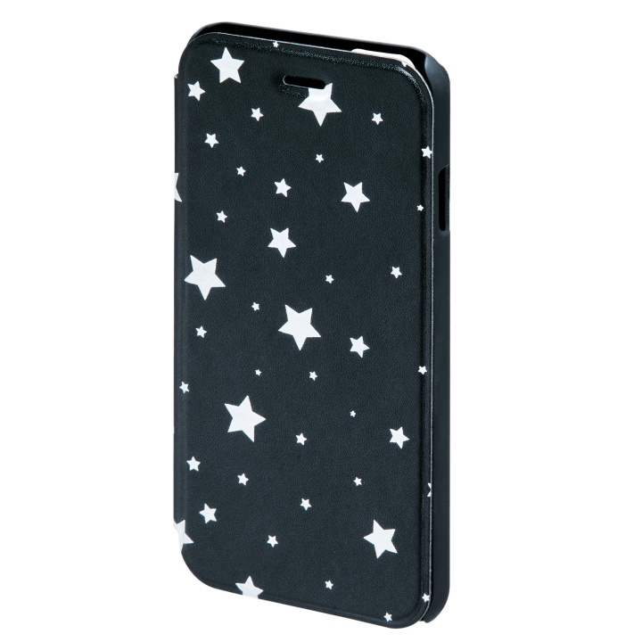 Hama Plånboksväska DesignLine iPhone 6/7/8/SE Star Glow Black ryhmässä ÄLYPUHELIMET JA TABLETIT / Puhelimen suojakotelo / Apple / iPhone 6/6S @ TP E-commerce Nordic AB (C15485)