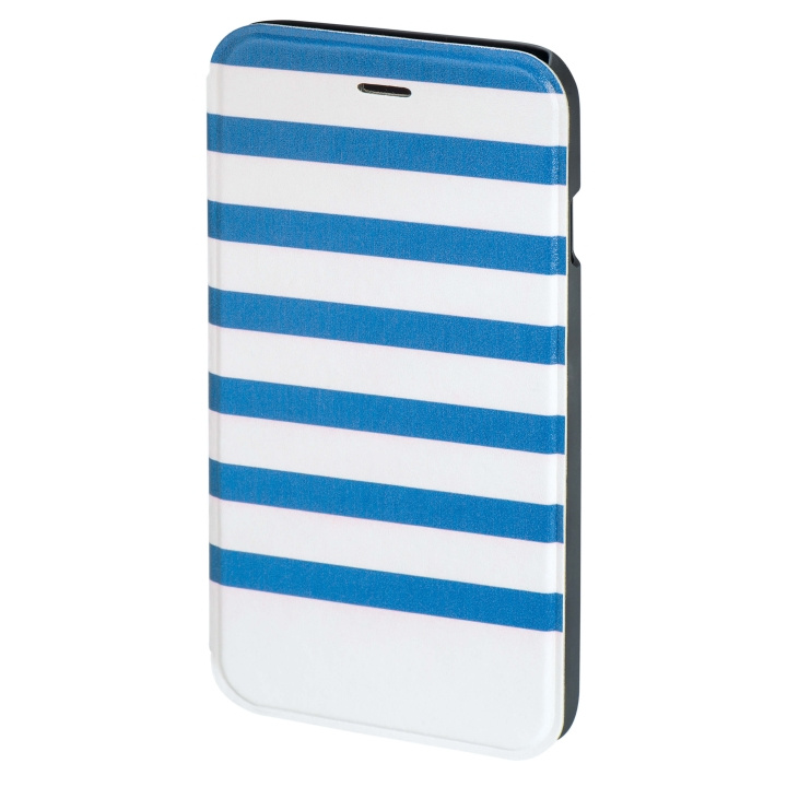 HAMA Plånboksväska DesignLine iPhone6/6S Stripe Blå/Vit ryhmässä ÄLYPUHELIMET JA TABLETIT / Puhelimen suojakotelo / Apple / iPhone 6/6S @ TP E-commerce Nordic AB (C15487)