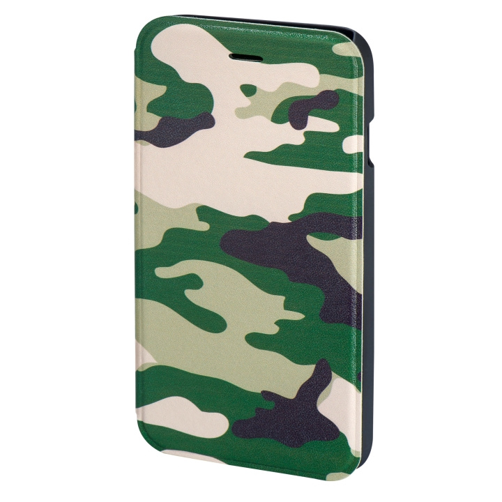 HAMA Plånboksväska DesignLine iPhone 6/7/8/SE Camo Green ryhmässä ÄLYPUHELIMET JA TABLETIT / Puhelimen suojakotelo / Apple / iPhone 6/6S @ TP E-commerce Nordic AB (C15493)