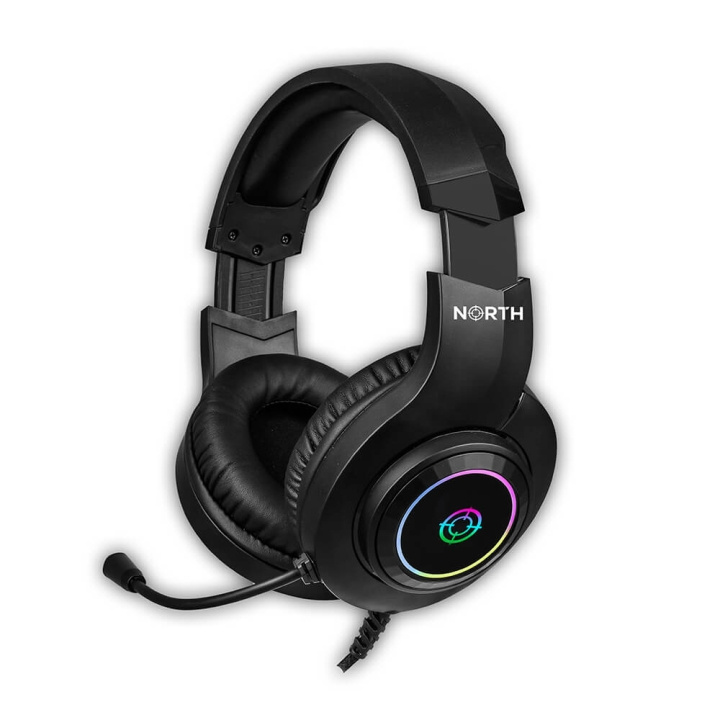 North Pelikuulokkeet H100 RGB ryhmässä TIETOKOONET & TARVIKKEET / GAMING / Kuulokkeet @ TP E-commerce Nordic AB (C15681)