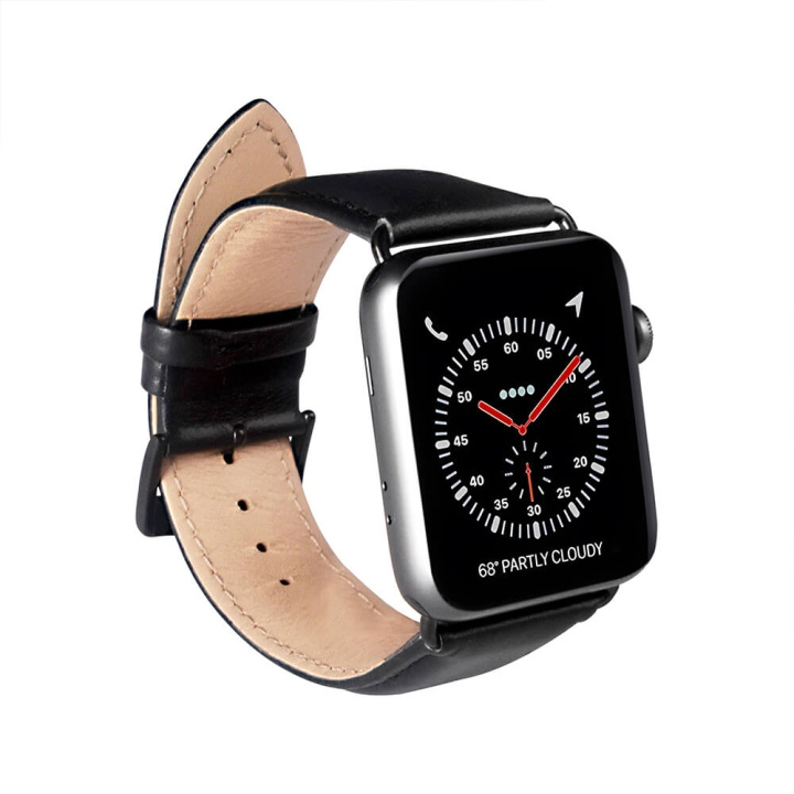 BUFFALO Watchband Black Apple Watch 38/40/41 ryhmässä URHEILU, VAPAA-AIKA JA HARRASTUS / Urheilu- ja sykekellot / Tarvikkeet @ TP E-commerce Nordic AB (C15694)