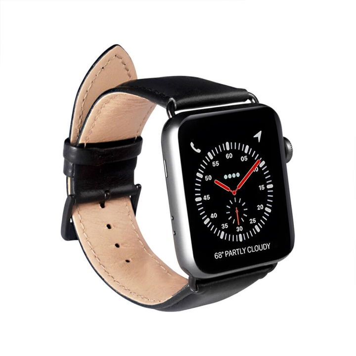 Buffalo Watchband Black Apple Watch 38/40/41 ryhmässä URHEILU, VAPAA-AIKA JA HARRASTUS / Urheilu- ja sykekellot / Tarvikkeet @ TP E-commerce Nordic AB (C15694)