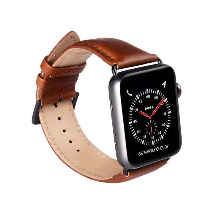 BUFFALO Watchband Brown Apple Watch 42/44/45 ryhmässä URHEILU, VAPAA-AIKA JA HARRASTUS / Urheilu- ja sykekellot / Tarvikkeet @ TP E-commerce Nordic AB (C15696)