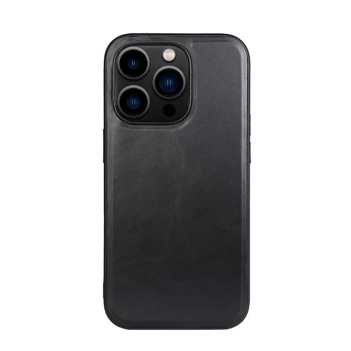 Buffalo Backcover Leather MagSeries iPhone 14 Pro Black ryhmässä ÄLYPUHELIMET JA TABLETIT / Puhelimen suojakotelo / Apple / iPhone 14 @ TP E-commerce Nordic AB (C15699)