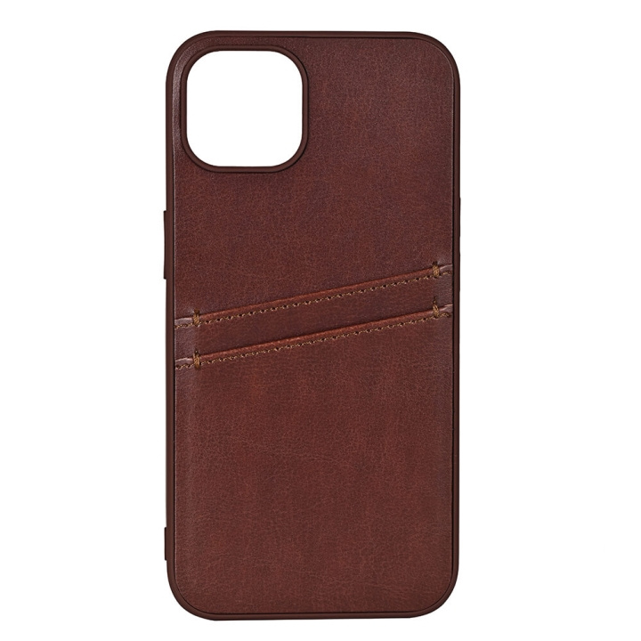 Buffalo Back cover PU 2 card iPhone 12/12 Pro Brown ryhmässä ÄLYPUHELIMET JA TABLETIT / Puhelimen suojakotelo / Apple / iPhone 12 / Kuoret @ TP E-commerce Nordic AB (C15721)