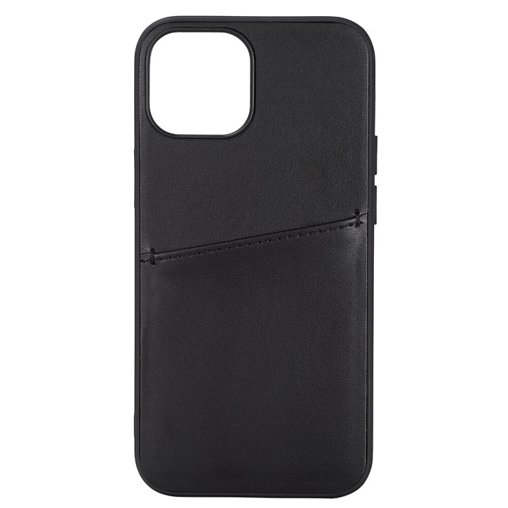 Buffalo Back cover PU 2 card iPhone 13 Mini Black ryhmässä ÄLYPUHELIMET JA TABLETIT / Puhelimen suojakotelo / Apple / iPhone 13 Mini / Kuoret @ TP E-commerce Nordic AB (C15724)