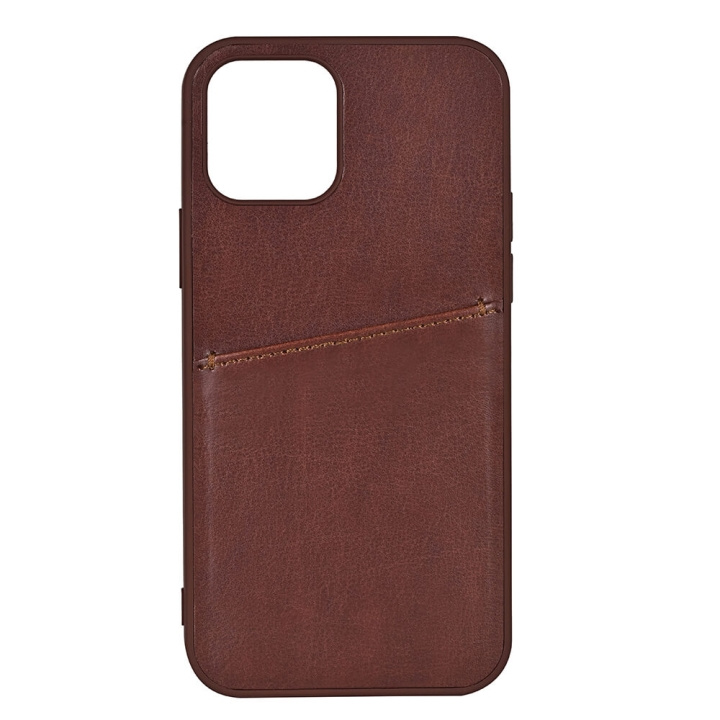 BUFFALO Backcover PU 1 card iPhone 13 Mini Brown ryhmässä ÄLYPUHELIMET JA TABLETIT / Puhelimen suojakotelo / Apple / iPhone 13 Mini / Kuoret @ TP E-commerce Nordic AB (C15725)