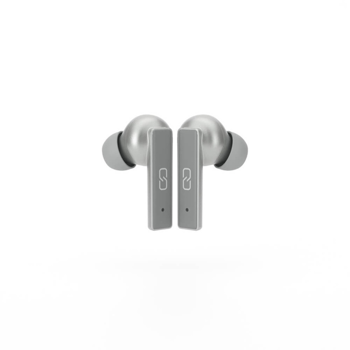 LEDWOOD Headphone Titan TWS True Wireless In-Ear Silver Mic ryhmässä KODINELEKTRONIIKKA / Ääni & Kuva / Kuulokkeet & Tarvikkeet / Kuulokkeet @ TP E-commerce Nordic AB (C15787)