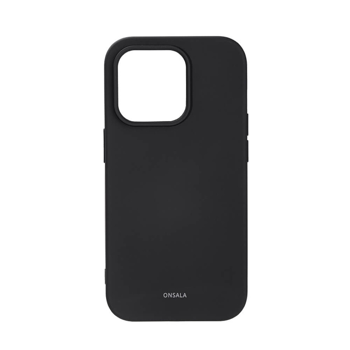 ONSALA Suojakuori Silikooni Black - iPhone 14 Pro ryhmässä ÄLYPUHELIMET JA TABLETIT / Puhelimen suojakotelo / Apple / iPhone 14 @ TP E-commerce Nordic AB (C15847)