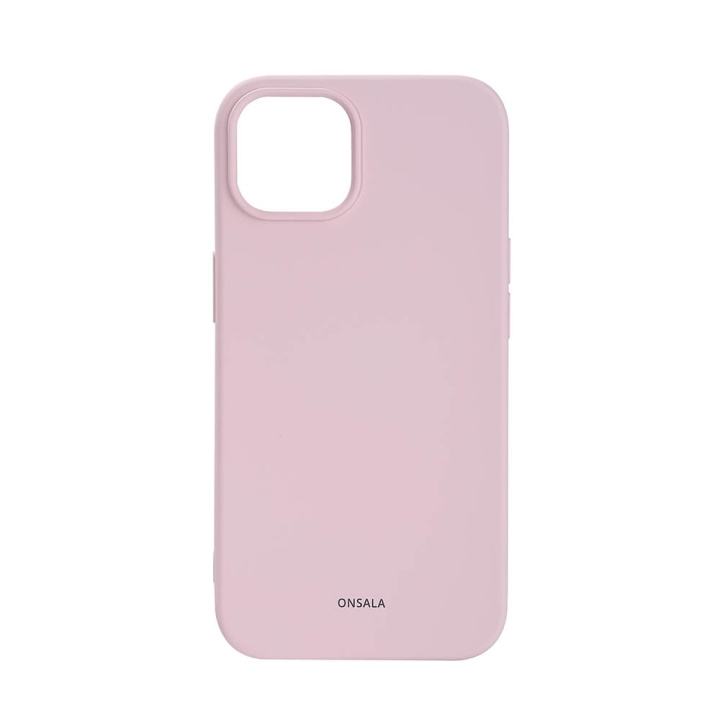 Onsala Suojakuori Silikooni Chalk Pink - iPhone 13/14 ryhmässä ÄLYPUHELIMET JA TABLETIT / Puhelimen suojakotelo / Apple / iPhone 14 @ TP E-commerce Nordic AB (C15849)