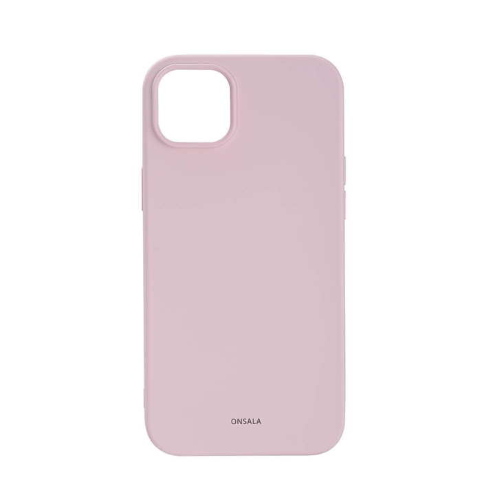 ONSALA Suojakuori Silikooni Chalk Pink - iPhone 14 Plus ryhmässä ÄLYPUHELIMET JA TABLETIT / Puhelimen suojakotelo / Apple / iPhone 14 @ TP E-commerce Nordic AB (C15850)