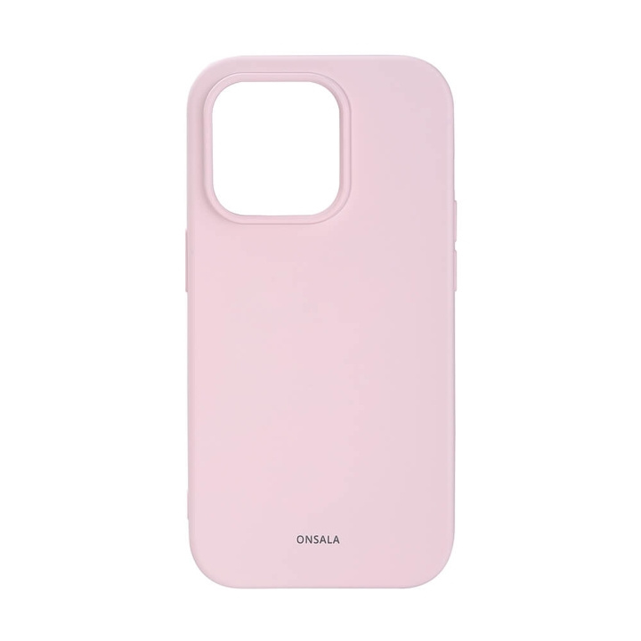 ONSALA Suojakuori Silikooni Chalk Pink - iPhone 14 Pro ryhmässä ÄLYPUHELIMET JA TABLETIT / Puhelimen suojakotelo / Apple / iPhone 14 @ TP E-commerce Nordic AB (C15851)