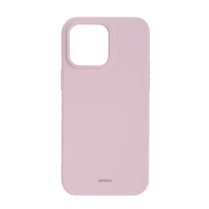 ONSALA Suojakuori Silikooni Chalk Pink - iPhone 14 Pro Max ryhmässä ÄLYPUHELIMET JA TABLETIT / Puhelimen suojakotelo / Apple / iPhone 14 @ TP E-commerce Nordic AB (C15852)