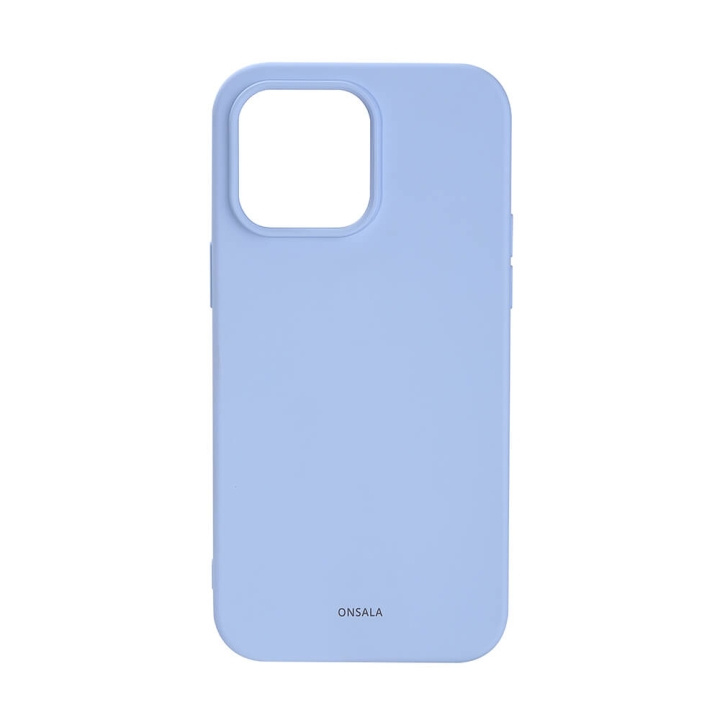 ONSALA Suojakuori Silikooni Light Blue - iPhone 14 Pro Max ryhmässä ÄLYPUHELIMET JA TABLETIT / Puhelimen suojakotelo / Apple / iPhone 14 @ TP E-commerce Nordic AB (C15856)