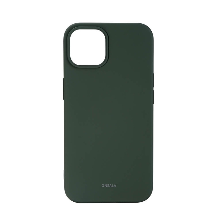 ONSALA Suojakuori Silikooni Olive Green - iPhone 13/14 ryhmässä ÄLYPUHELIMET JA TABLETIT / Puhelimen suojakotelo / Apple / iPhone 14 @ TP E-commerce Nordic AB (C15857)