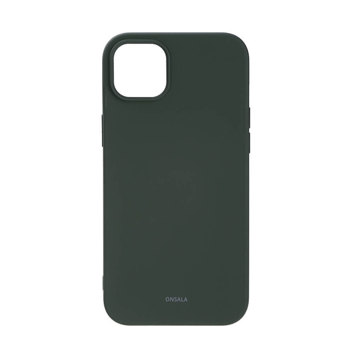 ONSALA Suojakuori Silikooni Olive Green - iPhone 14 Plus ryhmässä ÄLYPUHELIMET JA TABLETIT / Puhelimen suojakotelo / Apple / iPhone 14 @ TP E-commerce Nordic AB (C15858)