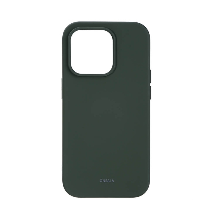 ONSALA Suojakuori Silikooni Olive Green - iPhone 14 Pro ryhmässä ÄLYPUHELIMET JA TABLETIT / Puhelimen suojakotelo / Apple / iPhone 14 @ TP E-commerce Nordic AB (C15859)