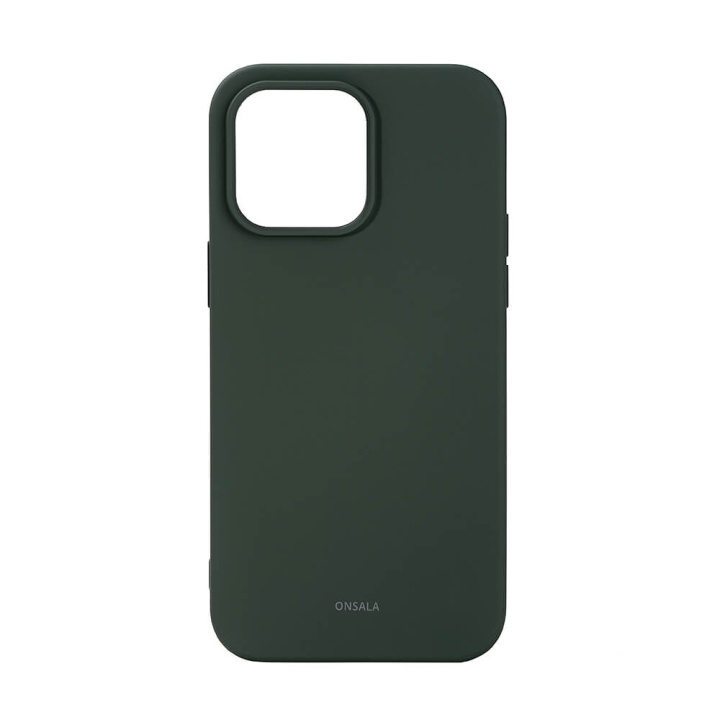 ONSALA Suojakuori Silikooni Olive Green - iPhone 14 Pro Max ryhmässä ÄLYPUHELIMET JA TABLETIT / Puhelimen suojakotelo / Apple / iPhone 14 @ TP E-commerce Nordic AB (C15860)