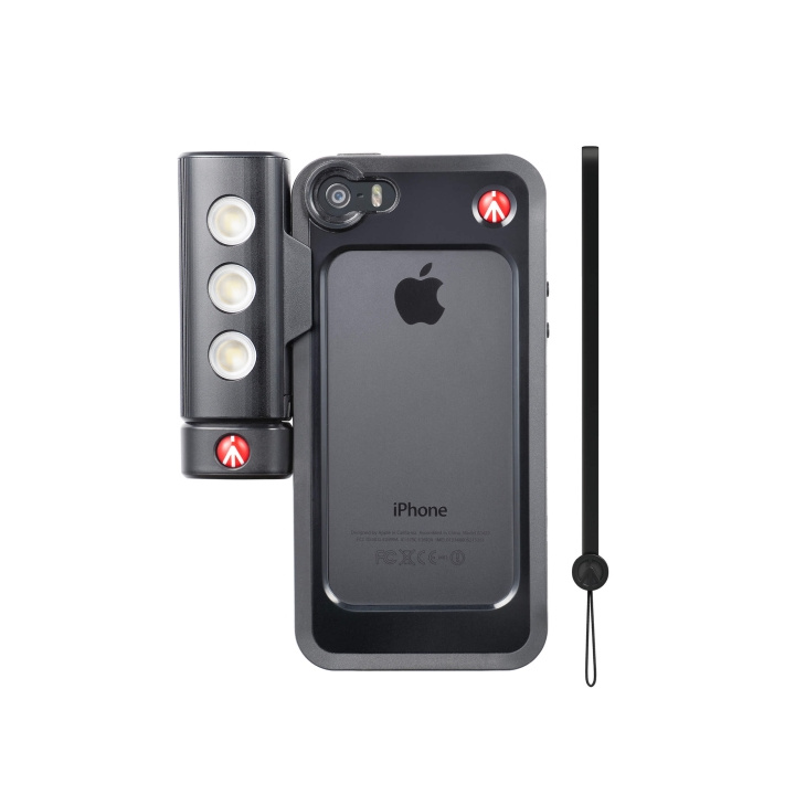 Manfrotto Suojakuori LED Valaisin MKLKLYP5S Black ryhmässä ÄLYPUHELIMET JA TABLETIT / Puhelimen suojakotelo / Apple / iPhone 5/5S/SE / Suoja @ TP E-commerce Nordic AB (C15873)