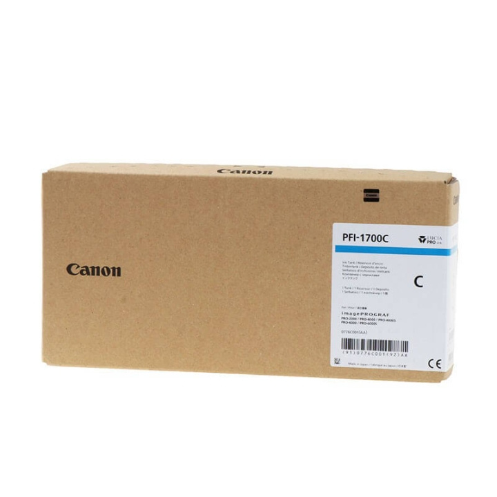 Canon Musteet 0776C001 PFI-1700 Cyan ryhmässä TIETOKOONET & TARVIKKEET / Tulostimet & Tarvikkeet / Musteet ja väriaineet / Mustepatruunat / Canon @ TP E-commerce Nordic AB (C15902)