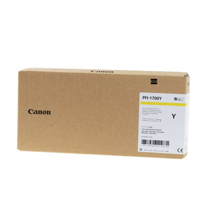 Canon Musteet 0778C001 PFI-1700 Keltainen ryhmässä TIETOKOONET & TARVIKKEET / Tulostimet & Tarvikkeet / Musteet ja väriaineet / Mustepatruunat / Canon @ TP E-commerce Nordic AB (C15904)