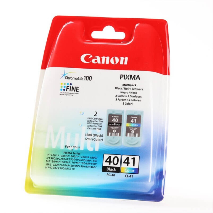 Canon Musteet 0615B043 PG-40/CL-41 Multipack ryhmässä TIETOKOONET & TARVIKKEET / Tulostimet & Tarvikkeet / Musteet ja väriaineet / Mustepatruunat / Canon @ TP E-commerce Nordic AB (C15963)