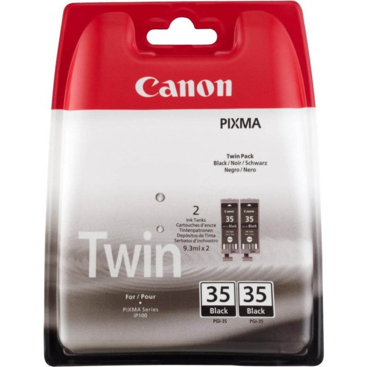 Canon Musteet 1509B012 PGI-35 Musta Twin-pack ryhmässä TIETOKOONET & TARVIKKEET / Tulostimet & Tarvikkeet / Musteet ja väriaineet / Mustepatruunat / Canon @ TP E-commerce Nordic AB (C15987)