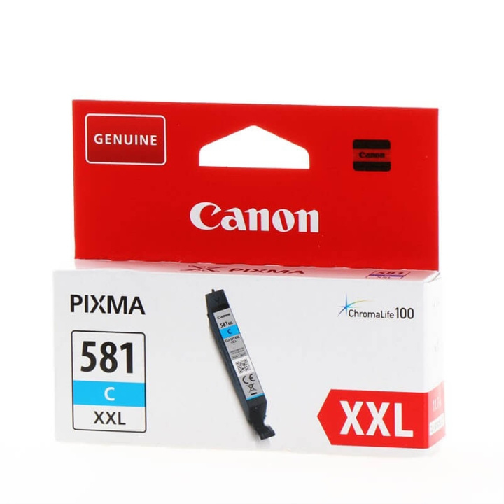 Canon Musteet 1995C001 CLI-581XXL Cyan ryhmässä TIETOKOONET & TARVIKKEET / Tulostimet & Tarvikkeet / Musteet ja väriaineet / Mustepatruunat / Canon @ TP E-commerce Nordic AB (C15990)