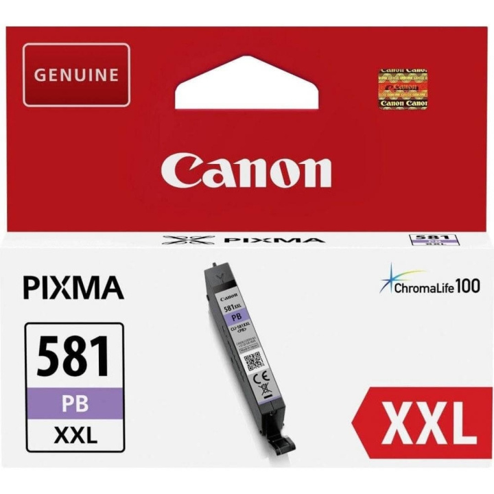 Canon Musteet 1999C001 CLI-581XXL Photo Blue ryhmässä TIETOKOONET & TARVIKKEET / Tulostimet & Tarvikkeet / Musteet ja väriaineet / Mustepatruunat / Canon @ TP E-commerce Nordic AB (C15995)