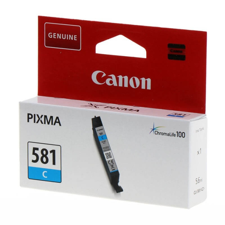 Canon Musteet 2103C001 CLI-581 Cyan ryhmässä TIETOKOONET & TARVIKKEET / Tulostimet & Tarvikkeet / Musteet ja väriaineet / Mustepatruunat / Canon @ TP E-commerce Nordic AB (C16005)