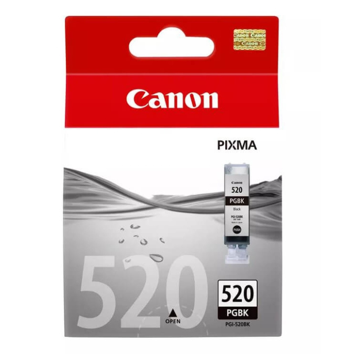 Canon Musteet 2932B001 PGI-520 Musta ryhmässä TIETOKOONET & TARVIKKEET / Tulostimet & Tarvikkeet / Musteet ja väriaineet / Mustepatruunat / Canon @ TP E-commerce Nordic AB (C16034)