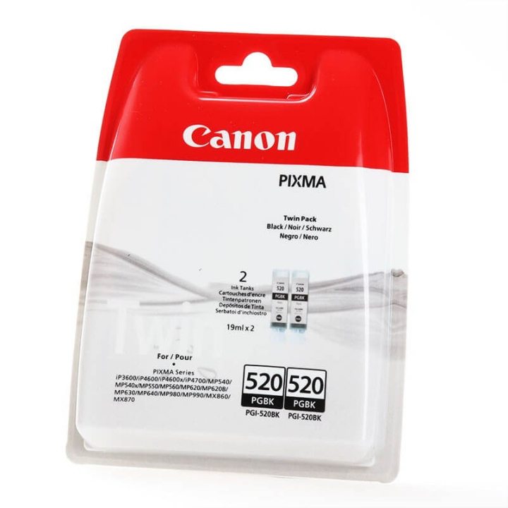 Canon Musteet 2932B012 PGI-520 Musta Twin-pack *Blister* ryhmässä TIETOKOONET & TARVIKKEET / Tulostimet & Tarvikkeet / Musteet ja väriaineet / Mustepatruunat / Canon @ TP E-commerce Nordic AB (C16035)