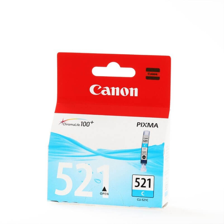 Canon Musteet 2934B001 CLI-521 Cyan ryhmässä TIETOKOONET & TARVIKKEET / Tulostimet & Tarvikkeet / Musteet ja väriaineet / Mustepatruunat / Canon @ TP E-commerce Nordic AB (C16037)