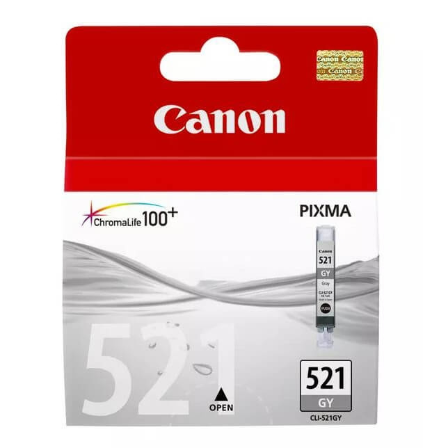 Canon Musteet 2937B001 CLI-521 Harmaa ryhmässä TIETOKOONET & TARVIKKEET / Tulostimet & Tarvikkeet / Musteet ja väriaineet / Mustepatruunat / Canon @ TP E-commerce Nordic AB (C16041)