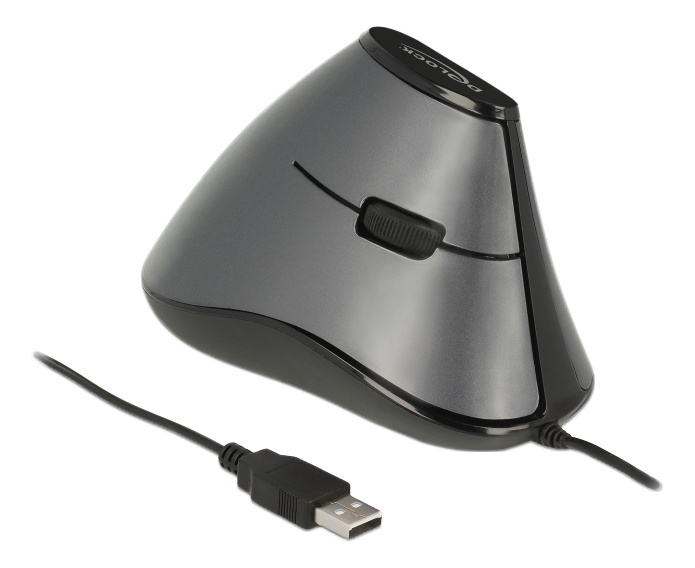 Ergonomisk vertikal optisk Mus, 5-knappar, USB ryhmässä TIETOKOONET & TARVIKKEET / Hiiret & Näppäimistöt / Hiiret / Langalliset @ TP E-commerce Nordic AB (C16154)
