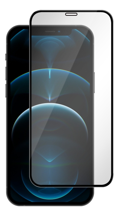 Essentials iPhone 12 Pro Max, Tempered Glass, full fit, Black ryhmässä ÄLYPUHELIMET JA TABLETIT / Puhelimen suojakotelo / Apple / iPhone 12 Pro / Näytönsuoja @ TP E-commerce Nordic AB (C16205)