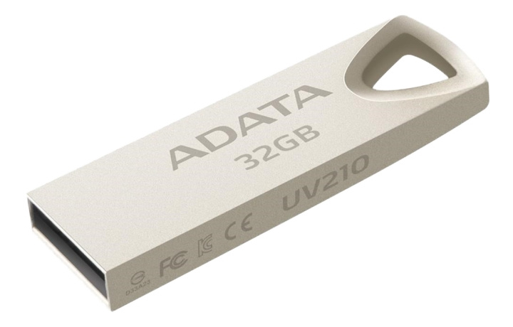 ADATA UV210 USB-muisti, 32GB, USB 2.0, kulta ryhmässä KODINELEKTRONIIKKA / Tallennusvälineet / USB-muistitikku / USB 2.0 @ TP E-commerce Nordic AB (C16241)