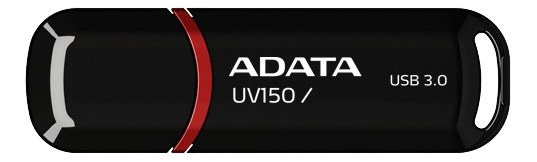 ADATA UV150 USB-muisti, 32GB, USB 3.0, musta ryhmässä KODINELEKTRONIIKKA / Tallennusvälineet / USB-muistitikku / USB 3.0 @ TP E-commerce Nordic AB (C16267)
