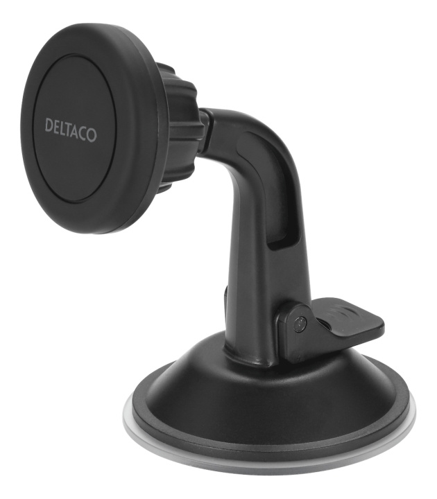 DELTACO magnetic car holder, suction mount, for mobile phone, black ryhmässä AUTO / Matkapuhelinteline / Matkapuhelinteline Älypuhelimille @ TP E-commerce Nordic AB (C16310)