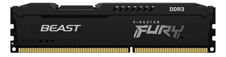 Kingston 16GB 1600MHz DDR3 CL10 DIMM (Kit of 2) FURY Beast Black ryhmässä TIETOKOONET & TARVIKKEET / Tietokoneen komponentit / RAM-muistit / DDR3 @ TP E-commerce Nordic AB (C16677)