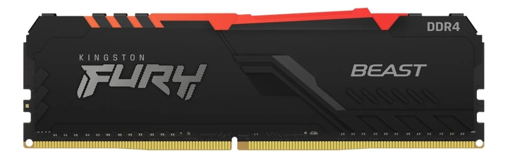 Kingston 32GB 2666MHz DDR4 CL16 DIMM (Kit of 2) FURY Beast RGB ryhmässä TIETOKOONET & TARVIKKEET / Tietokoneen komponentit / RAM-muistit / DDR4 @ TP E-commerce Nordic AB (C16710)