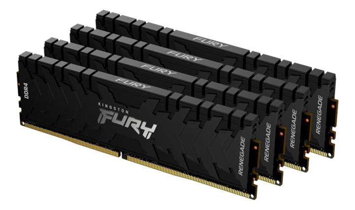 Kingston 32GB 3200MHz DDR4 CL16 DIMM (Kit of 4) FURY Renegade Black ryhmässä TIETOKOONET & TARVIKKEET / Tietokoneen komponentit / RAM-muistit / DDR4 @ TP E-commerce Nordic AB (C16772)