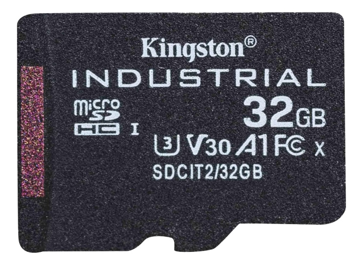 Kingston 32GB microSDHC Industrial C10 A1 pSLC Card + SD Adapter ryhmässä KODINELEKTRONIIKKA / Tallennusvälineet / Muistikortit / SD/SDHC/SDXC @ TP E-commerce Nordic AB (C16837)