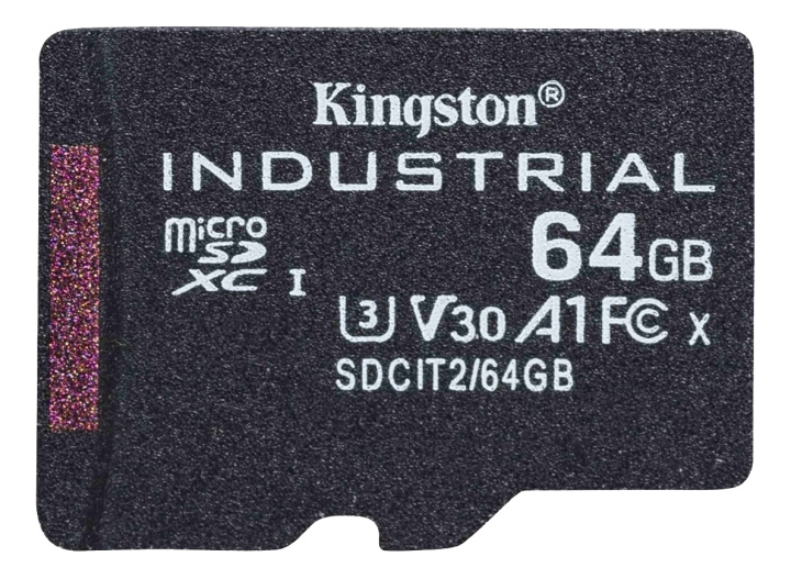 Kingston 64GB microSDXC Industrial C10 A1 pSLC Card w/o Adapter ryhmässä KODINELEKTRONIIKKA / Tallennusvälineet / Muistikortit / SD/SDHC/SDXC @ TP E-commerce Nordic AB (C16840)