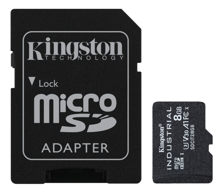Kingston 8GB microSDHC Industrial C10 A1 pSLC Card + SD Adapter ryhmässä KODINELEKTRONIIKKA / Tallennusvälineet / Muistikortit / MicroSD/HC/XC @ TP E-commerce Nordic AB (C16841)