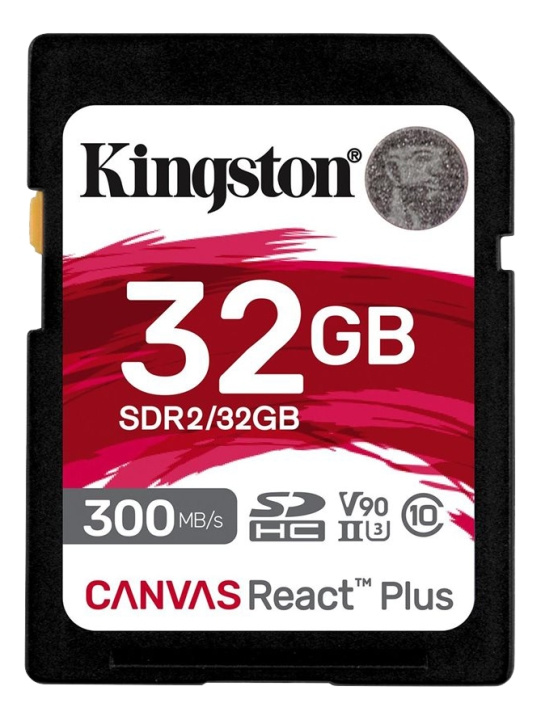 Kingston 32GB Canvas React Plus SDHC UHS-II ryhmässä KODINELEKTRONIIKKA / Tallennusvälineet / Muistikortit / SD/SDHC/SDXC @ TP E-commerce Nordic AB (C16907)