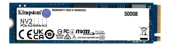 Kingston 500G NV2 M.2 2280 PCIe 4.0 NVMe SSD ryhmässä TIETOKOONET & TARVIKKEET / Tietokonetarvikkeet / Ulkoinen kovalevy kabinetti / SSD @ TP E-commerce Nordic AB (C16945)