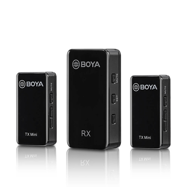 BOYA Wireless Microphone x2 BY-XM6-S2 Mini 3.5mm ryhmässä TIETOKOONET & TARVIKKEET / Tietokonetarvikkeet / Mikrofonit @ TP E-commerce Nordic AB (C16999)