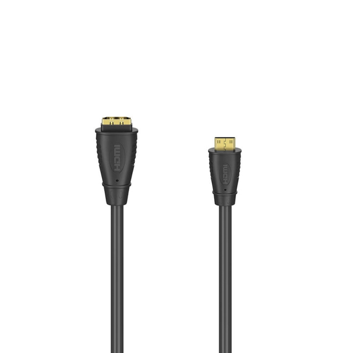 HAMA Adapter HDMI Type C-A Plug-Socket Gold Plated Black ryhmässä KODINELEKTRONIIKKA / Kaapelit & Sovittimet / HDMI / Sovittimet @ TP E-commerce Nordic AB (C17005)